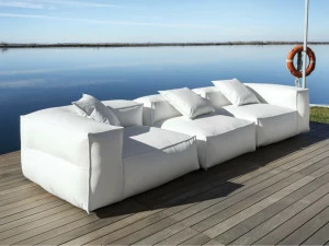 GART 3-х местный модульный садовый диван из ткани Mediterraneo