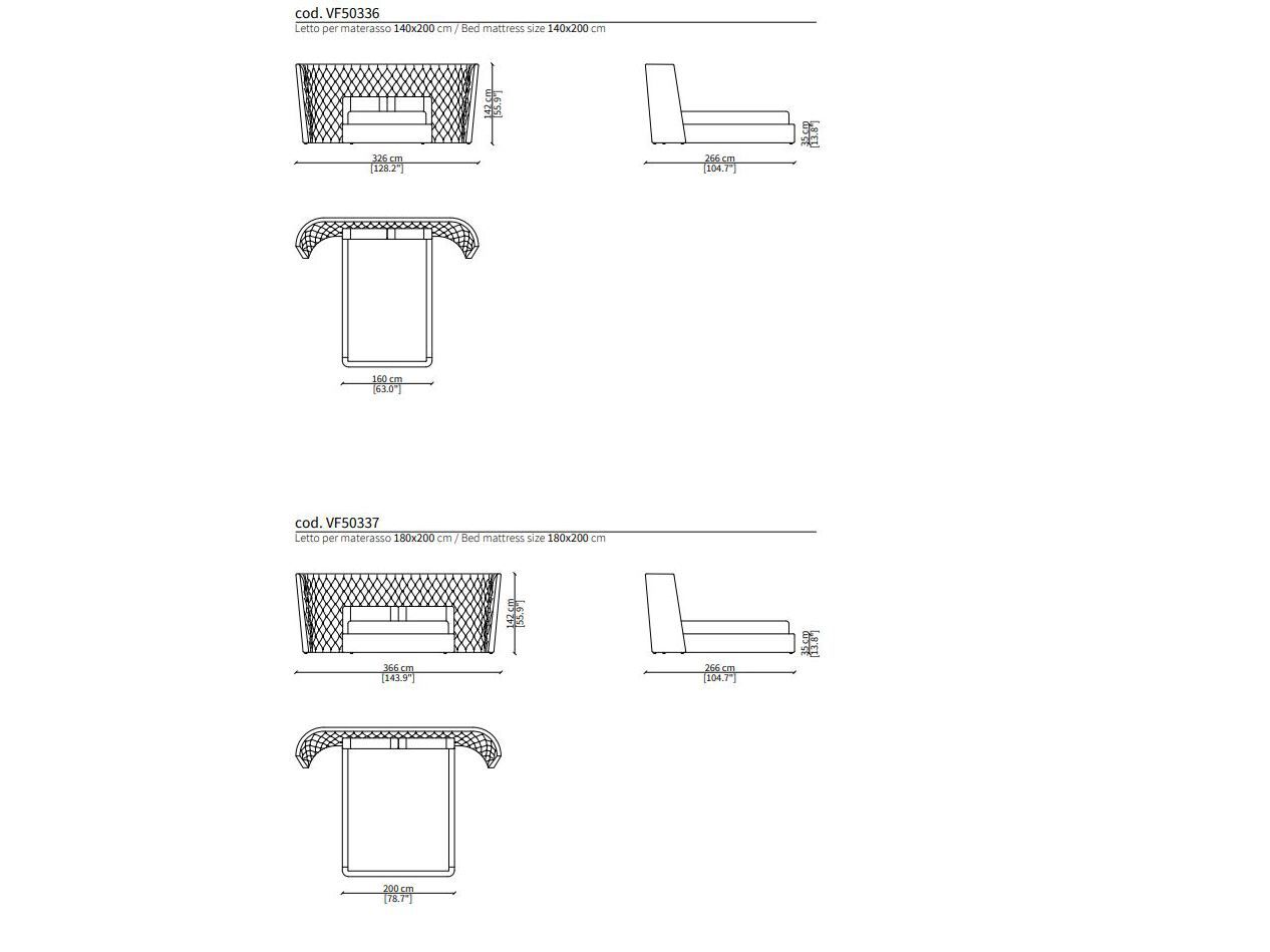 Кожаная мягкая кровать Vittoria Frigerio Медичи ARCH-00078864 - Вид №3