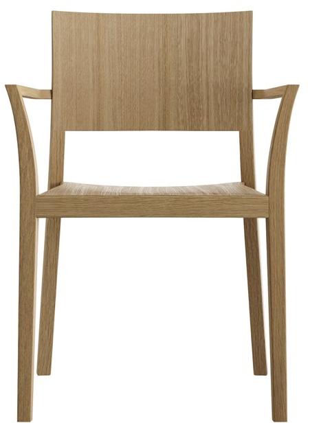 horgenglarus Штабелируемый стул из массива дерева с подлокотниками  6-590a  - Вид №3