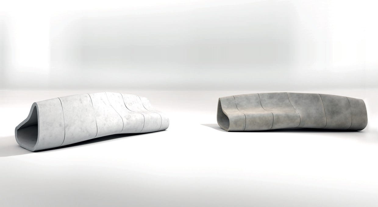 Реконструированная каменная скамья со спинкой Viscio Urban Design ROLL ARCH-00135413 - Вид №1