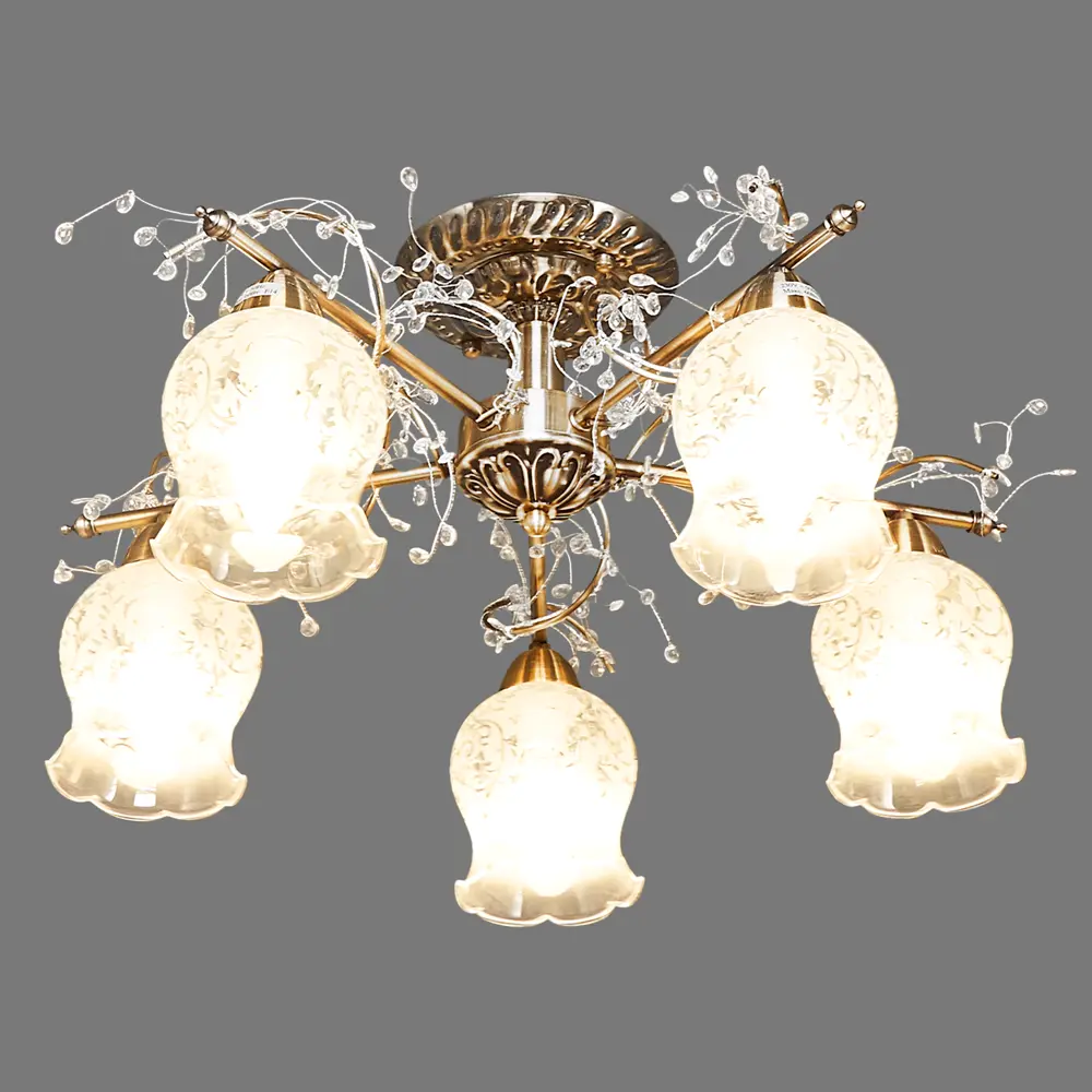 Люстра Clematis 5xE14x60 Вт LAMPLANDIA STLM-2016654 - Вид №2