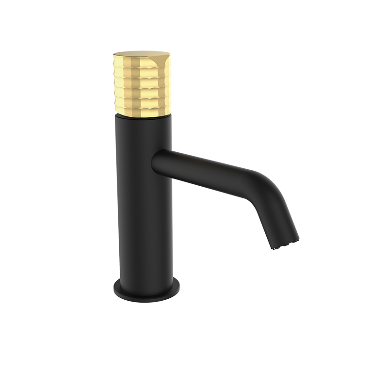 75510727 PREMIUM Черный Умывальник смеситель Черное Матовое Золото GRB MIXERS Aura