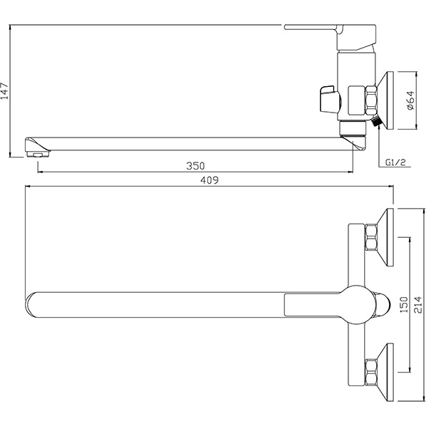 35-L35/K TITAN  Смеситель универсальный  ARGO kran 35l35ktitan - Вид №1