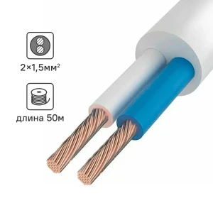 Электрический провод Угличкабель ПВС 2x1.5 50 м 89456258 STLM-2184352