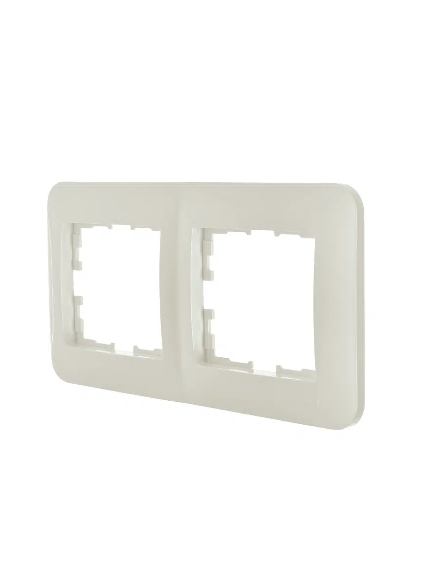 ASTI Рамка 2-ая горизонтальная б/вст жемчужно-белый перламутр LEZARD 7081-3000-147