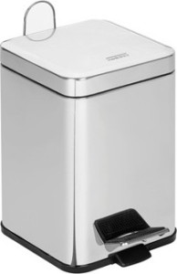 PP1214C Квадратная корзина с педалью объемом 12 л, глянцевая отделка mediclinics