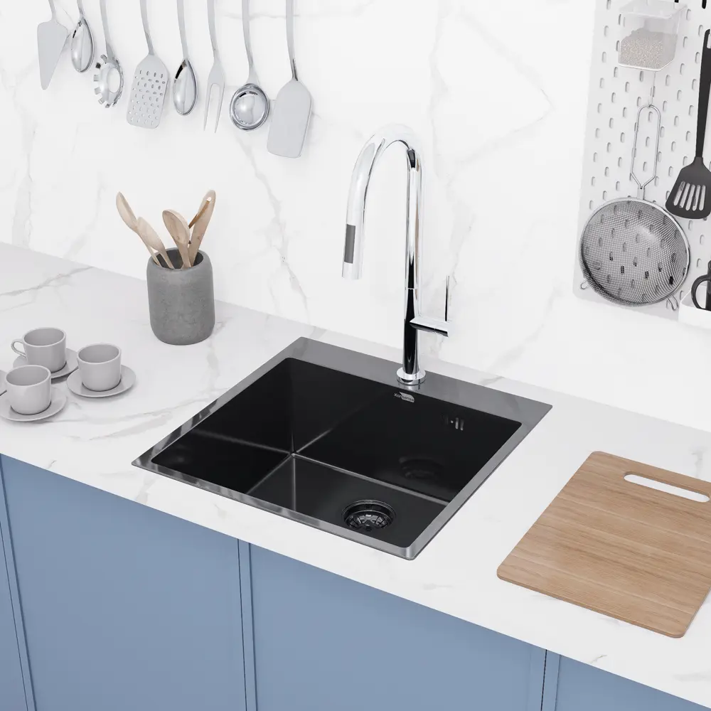 МОЙКА КУХ 50X50 Г20 ЧЕР МЕТ KONSENSA STLM-2036181 - Вид №10