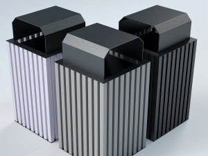 Стальная стойка для мусора с крышкой для наружного использования