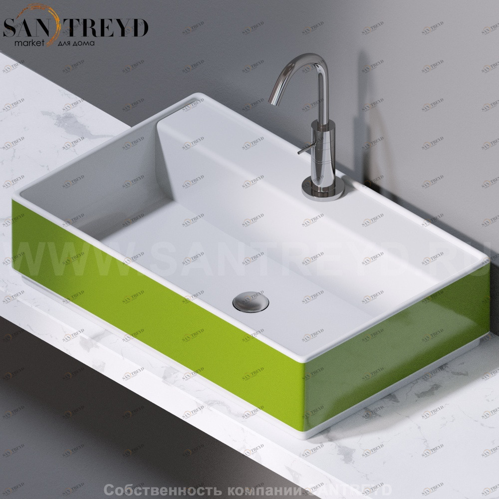 L621221 Накладная раковина на столешницу  прямоугольная A. e T. Italia Fly AeT ITALIA