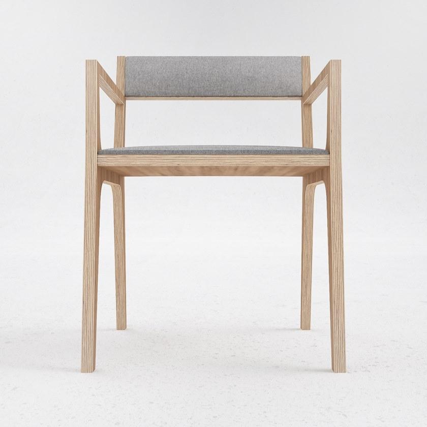 ODESD2 Стул из фанерованной древесины с подлокотниками C sun-id-1460532 - Вид №1