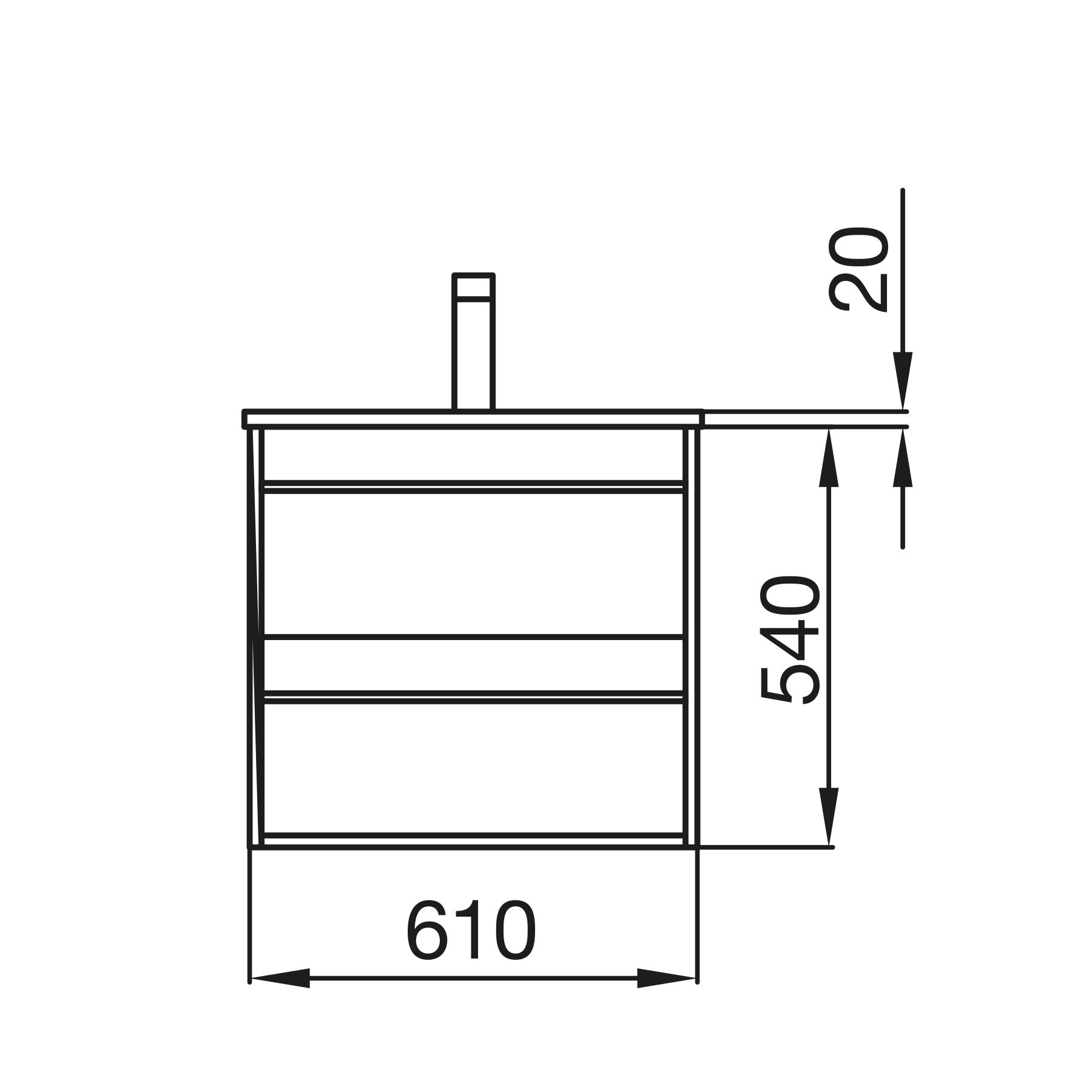 84939 SALGAR Мебель для умывальника ATTILA 600 2 ящика OSTIPPO OAK + Раковина Робл Остиппо - Вид №3