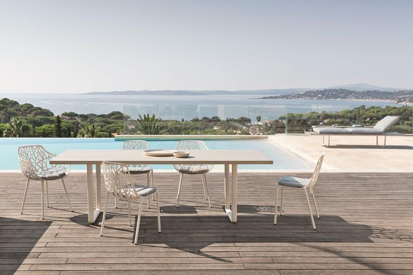 FAST Садовая кушетка из алюминия с имитацией дерева Orizon N2725a - Вид №3