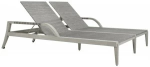 JANUS et Cie Садовая кушетка из тикового дерева с двойной регулировкой и подлокотниками Rock garden