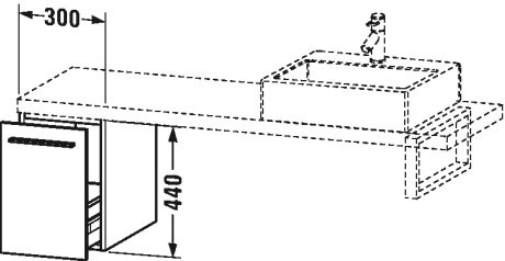 XL542005252 X-Large Шкафчик для компактной консоли Европейский дуб, декор Duravit - Вид №1