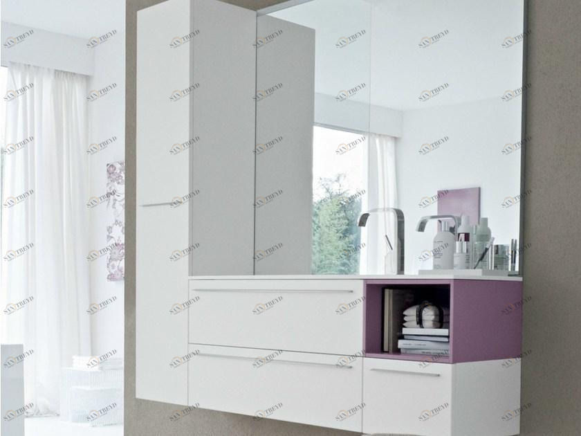 Ideagroup Тумба под умывальник с дверцами с ящиками My fly evo sun-id-1451458