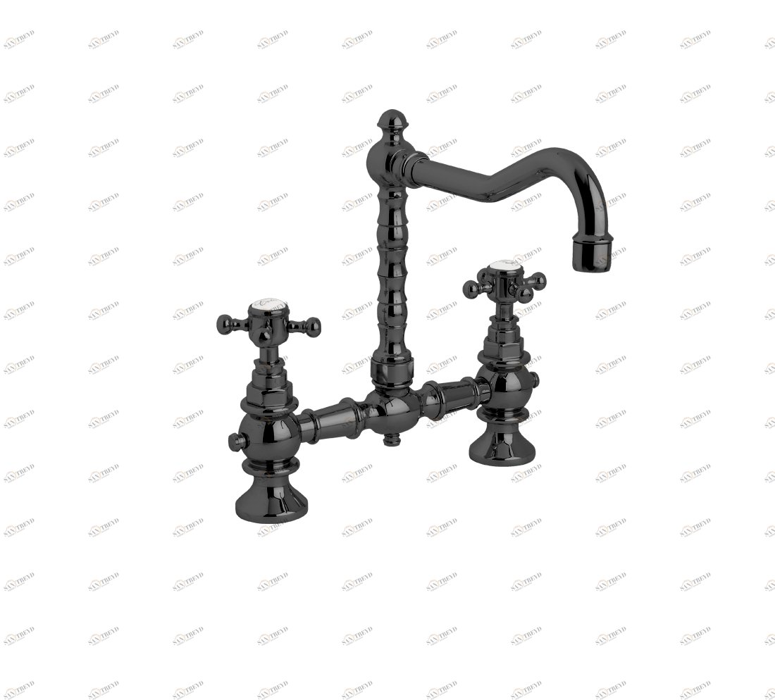 Gentry Home Центр смесителя для раковины до центра два отверстия под смеситель мм Antique Темный никель GH102227