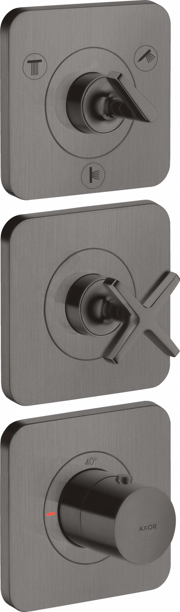 36704340 Термостатический модуль 380/120 для скрытого монтажа на 3 функции с накладками AXOR CITTERIO E