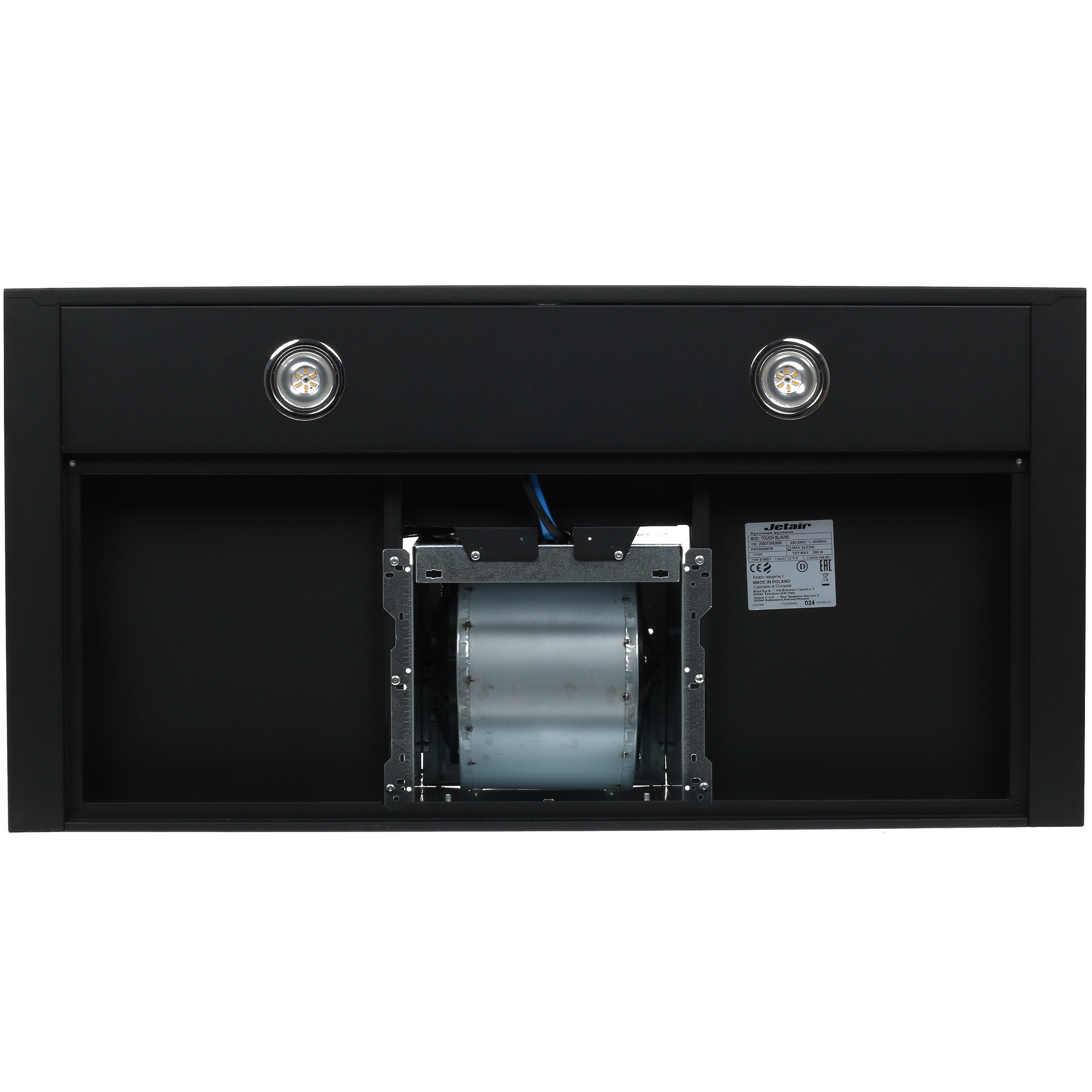 1106571 Вытяжка каминная Jetair TOUCH BL/A/90 черный/серый STDN-0009201 - Вид №6