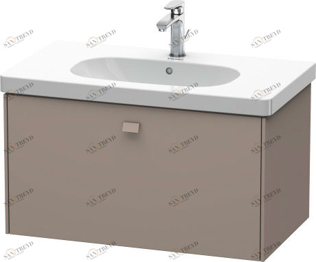 BR404604343 Тумбочка подвесная Brioso #BR4046 820 x 469 мм Базальт матовый, декор Duravit