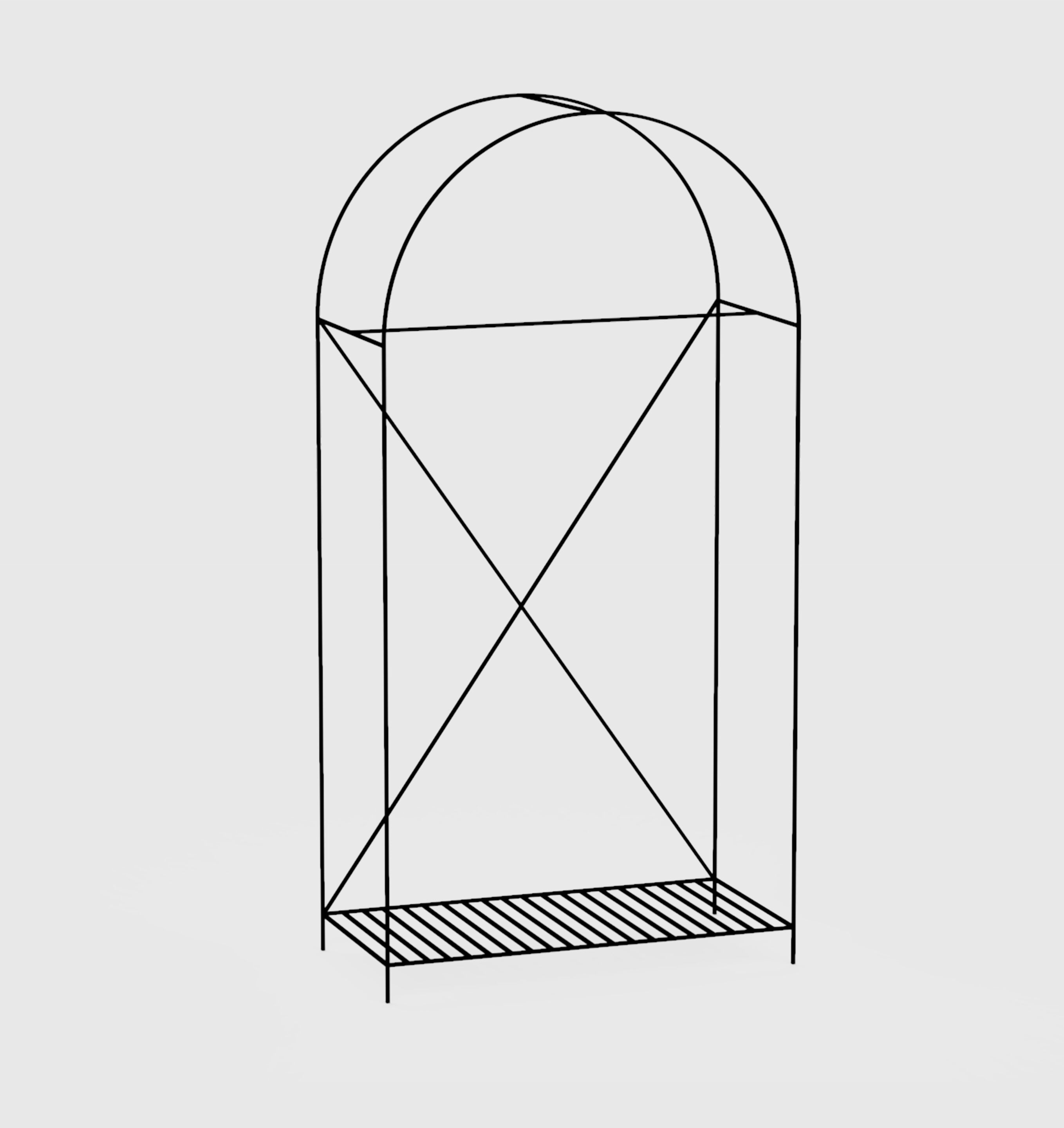 Напольная вешалка из кованого железа Lispi ARMADIERI ARCH-00117550 - Вид №2