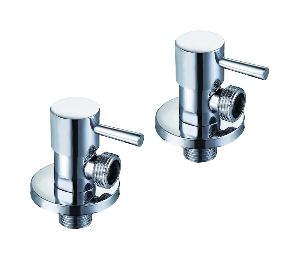 Пара круглых угловых кранов WE ARE IB id010np Brushed Rose Gold RICAMBI