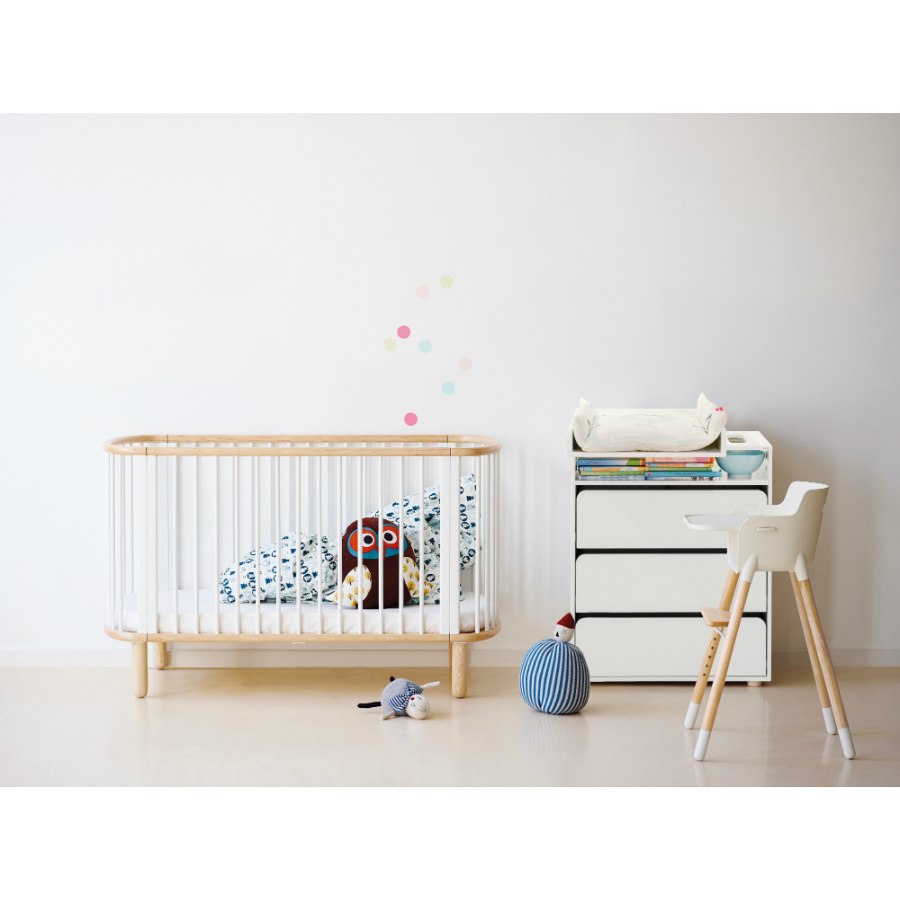 Кроватка Flexa Baby, белая с лакированными ножками, 88х145х75 см 801780195 - Вид №6