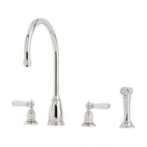 4376 Смеситель для мойки Athenian с рычажными ручками и ополаскивателем Traditional Perrinandrowe