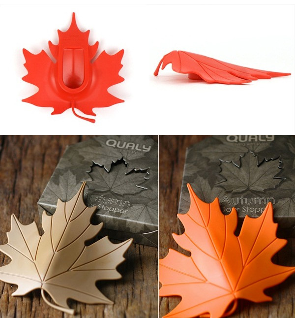 QL10072-GN Подпорка для двери autumn зеленая Qualy  - Вид №4