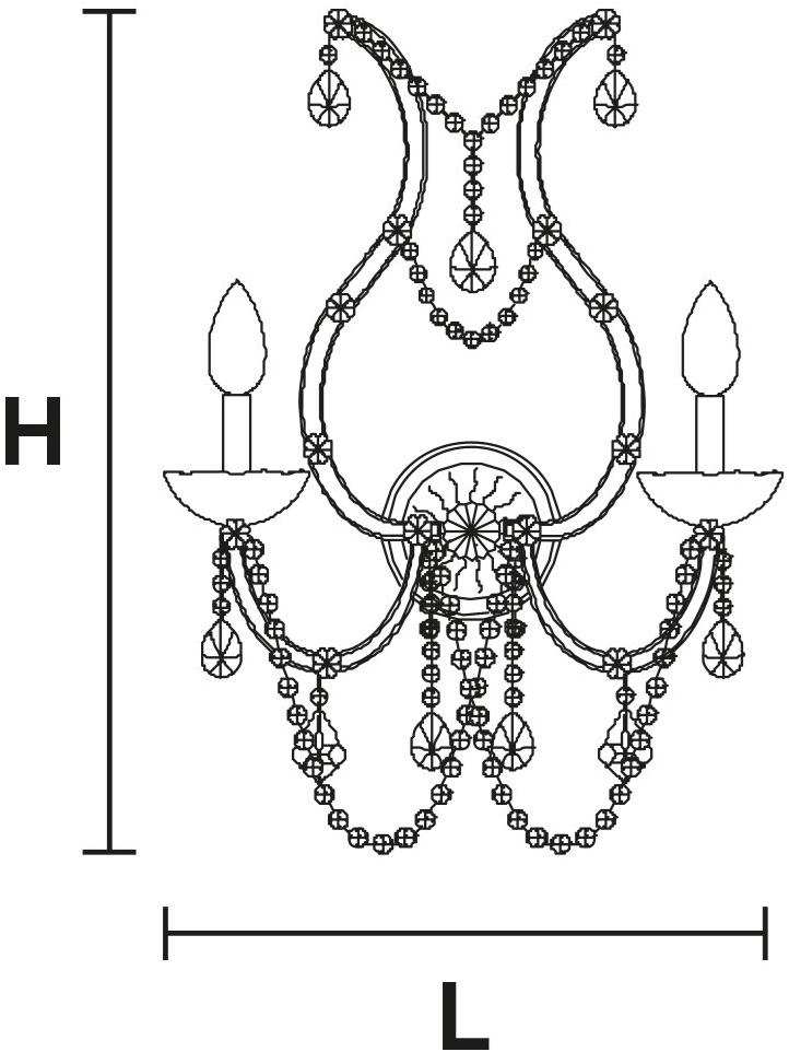 Masiero Настенный светильник из металла с кристаллами Maria teresa sun-id-1346177 - Вид №3