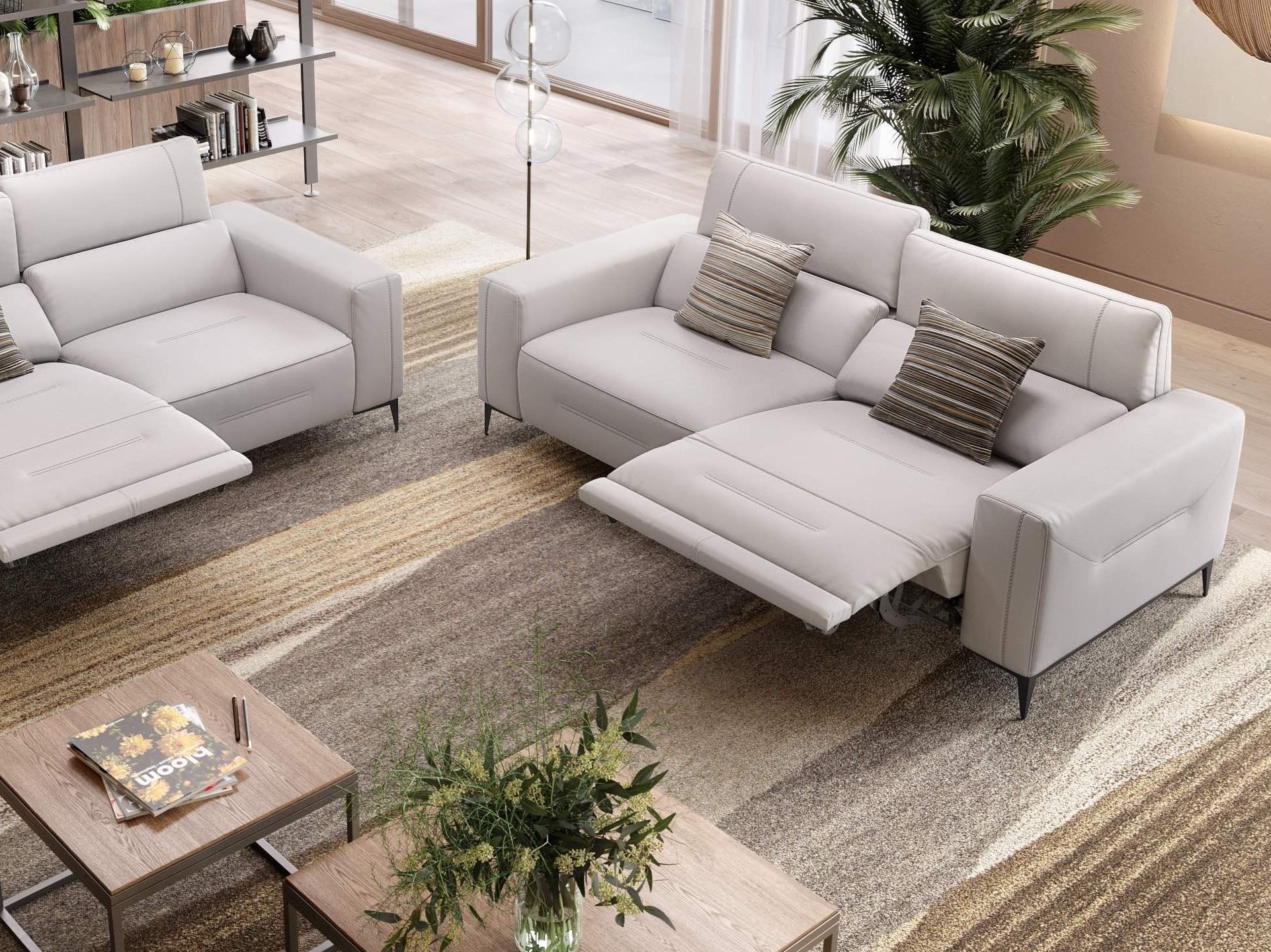 3-местный кожаный диван Sofanella Teramo ARCH-00066621 - Вид №3