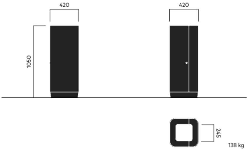 VESTRE Контейнер для мусора из оцинкованной стали для раздельного сбора мусора Forum sun-id-1473506 - Вид №2