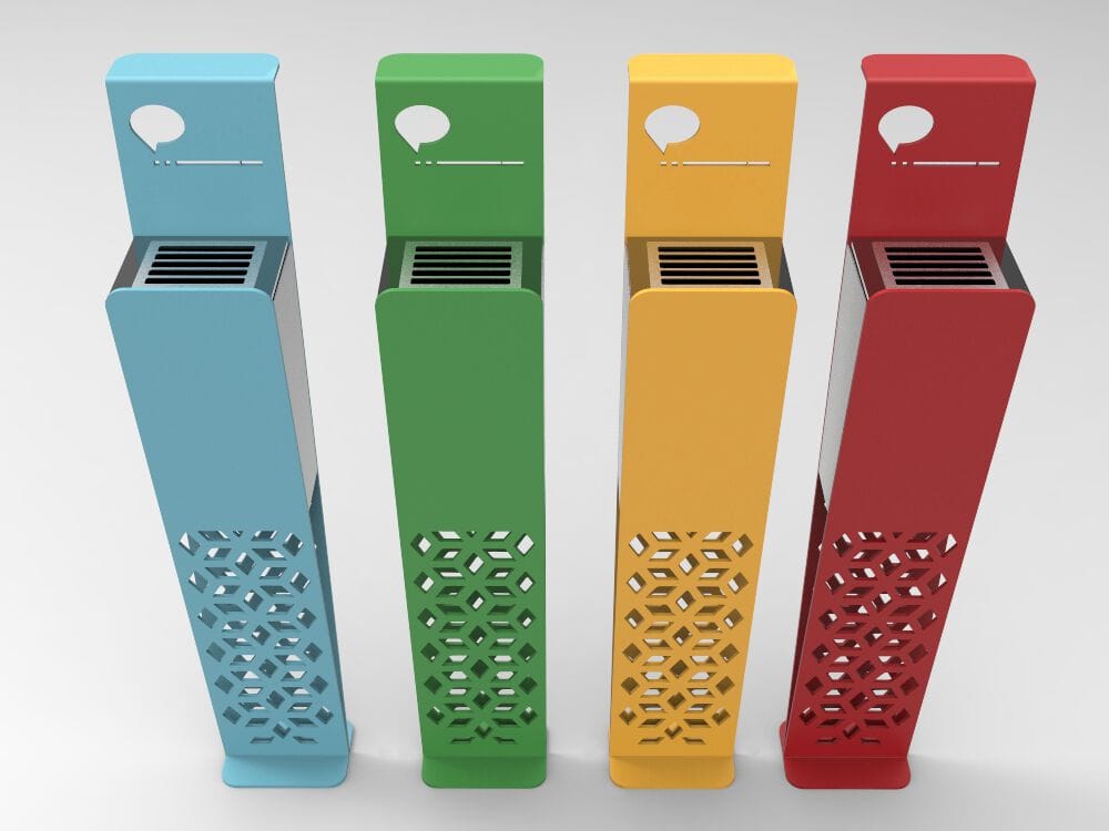 Металлическая напольная пепельница для общественных мест CITYSì GLAX ARCH-00132045