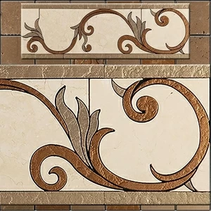 БОРДЮР ИЗ МРАМОРА RM-1 SKALINI FLORAL