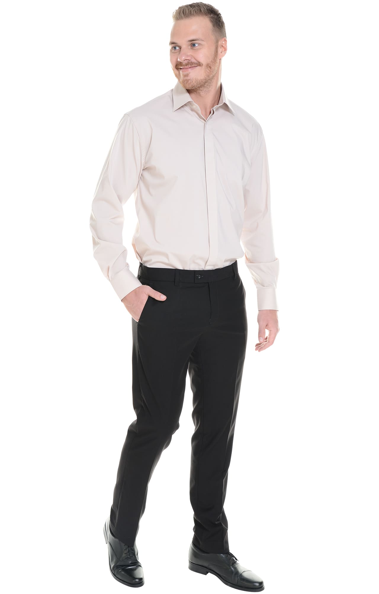 62436 Рубашка мужская  beige El-Risto  Корпоративная одежда  размер 39/170-176  - Вид №7