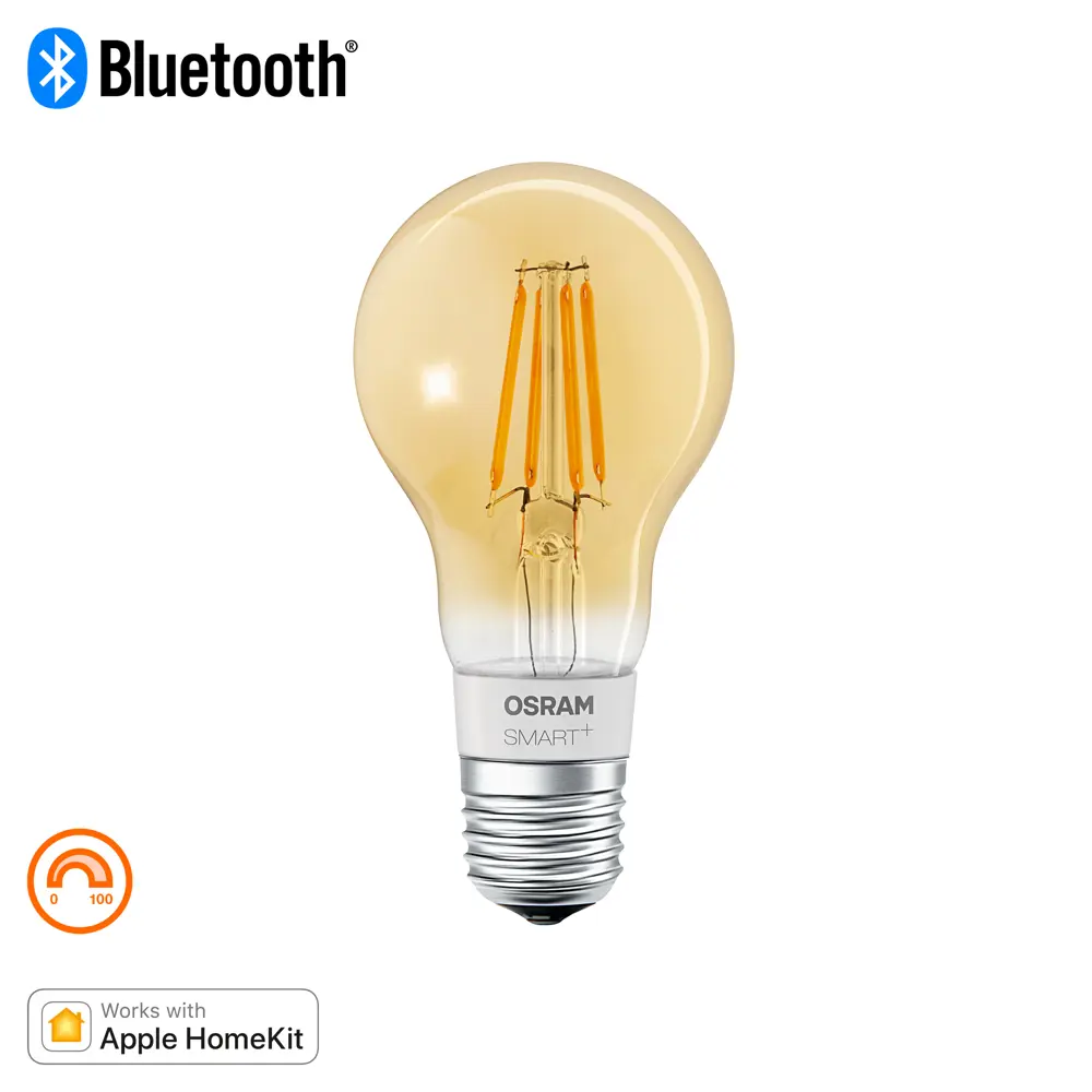Лампа умная светодиодная Osram Smart Plus E27 220-240 В 5.5 Вт груша золотистая 600 лм, теплый белый свет 89143916 STLM-2207720 LEDVANCE  - Вид №2