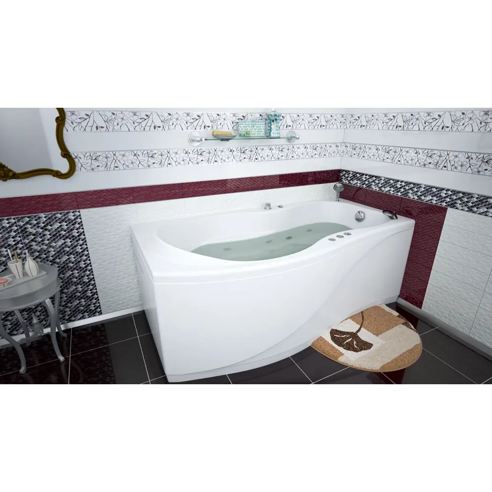 Ванна гидромассажная левосторонняя Aquanet Борнео акрил 170x75 см 14067273 STLM-2004618 Без серии - Вид №1