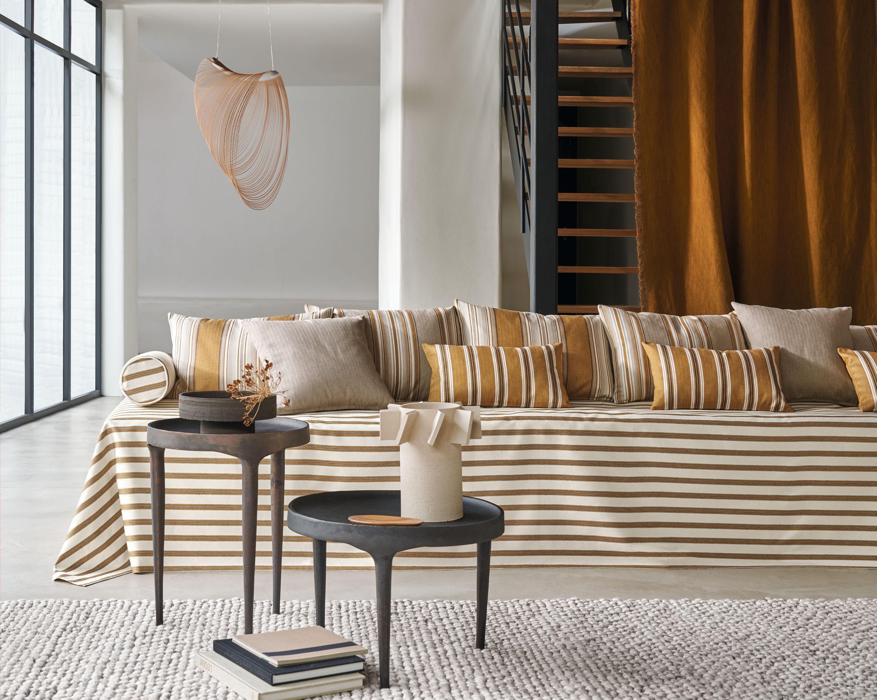 Полосатая обивочная ткань Casamance Costa Nova ARCH-00146190 - Вид №3