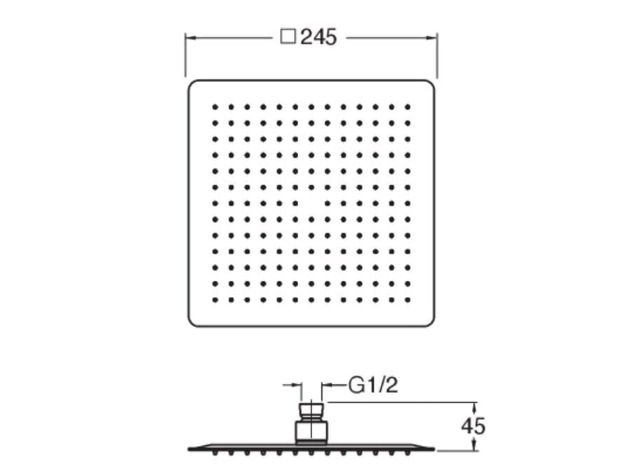 Квадратная душевая головка с системой защиты от накипи CRISTINA Rubinetterie душевые головки и рычаги-Shower &amp ARCH-00130337 - Вид №2