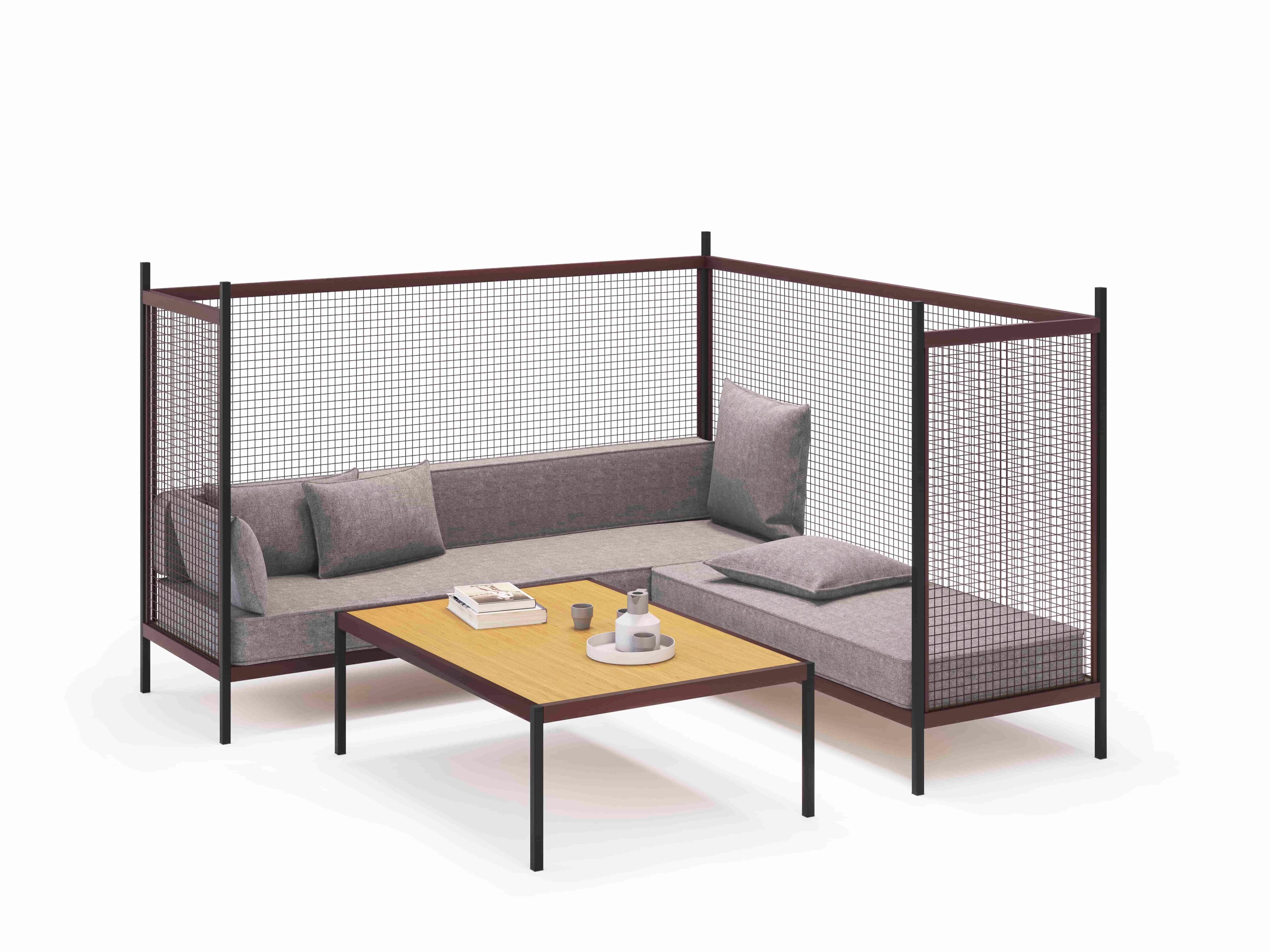 Низкий прямоугольный журнальный столик из ламината Established&Sons сетка ARCH-00022297 - Вид №1