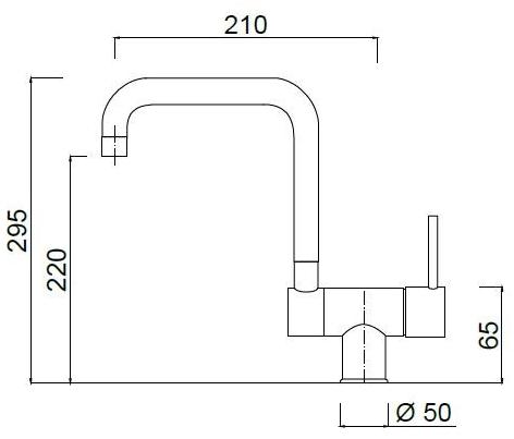 Rubinetteria Giulini Смеситель для кухни, однорычажный Futuro F6530 - Вид №1