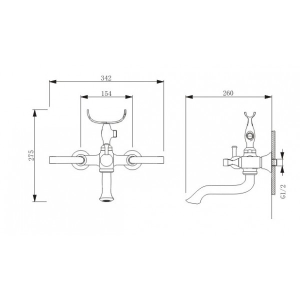 Смеситель для ванной Schein (Германия) Pure 46301 sun-id-562088 - Вид №1