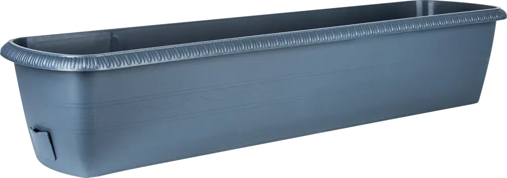 Балконный ящик для цветов ТЕК.А.ТЕК «Жардин» 80 см - серый пластик 18006321