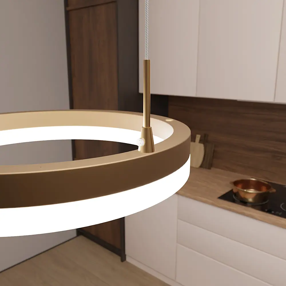 Люстра потолочная светодиодная диммируемая Ritter Rivo 52090 4 с д/у 72 Вт 17 м² 2700К-6500К цвет белый/золотой STLM-2184532 - Вид №12