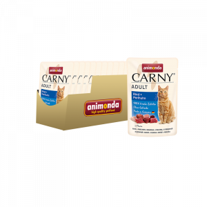 ПР0050438*12 Корм для кошек Carny Adult говядина, цесарка пауч 85г (упаковка - 12 шт) Animonda