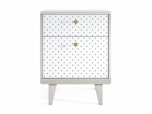 Тумбочка прикроватная беленый дуб с рисунком Thimon THE IDEA  210290 Белый