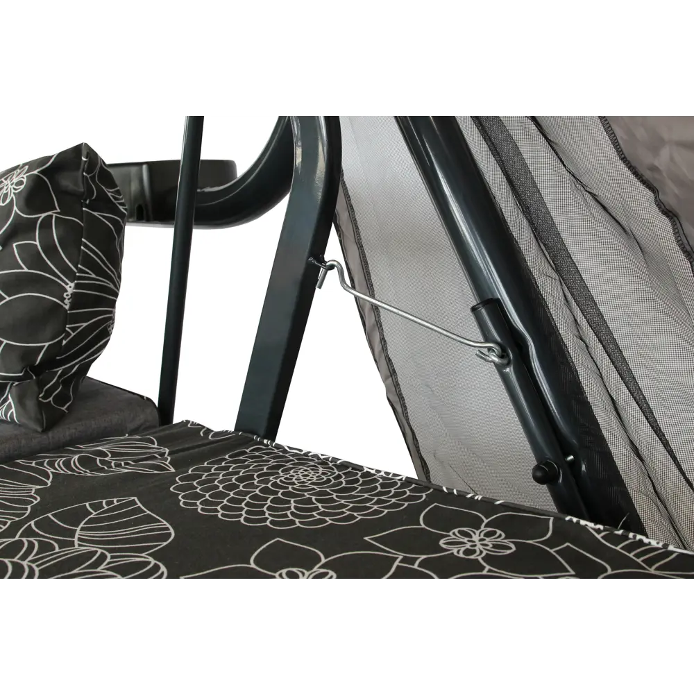Качели садовые Флора Де Люкс 3-х местные максимальная нагрузка до 350 кг серый Santreyd STLM-2164085 - Вид №15