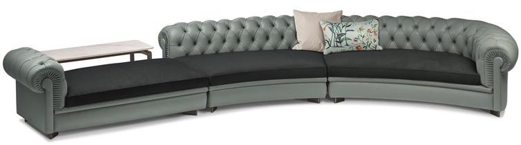 Poltrona Frau Модульный кожаный диван с тафтингом La collezione - divani e poltrone sun-id-1423378 - Вид №7