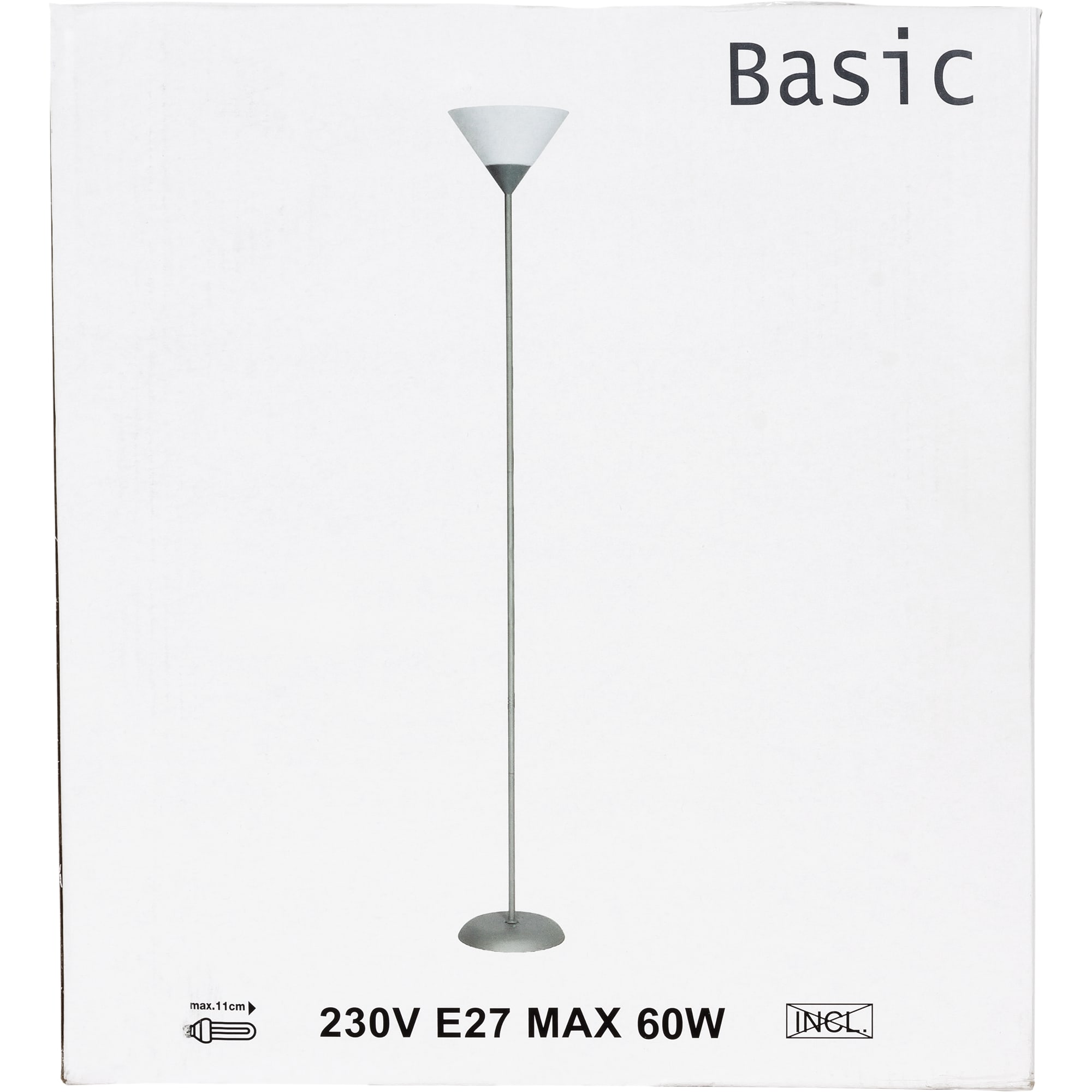 11984375 Торшер «Конус-1» 1xE27х60 Вт, пластик, цвет серебристый Santreyd  - Вид №3