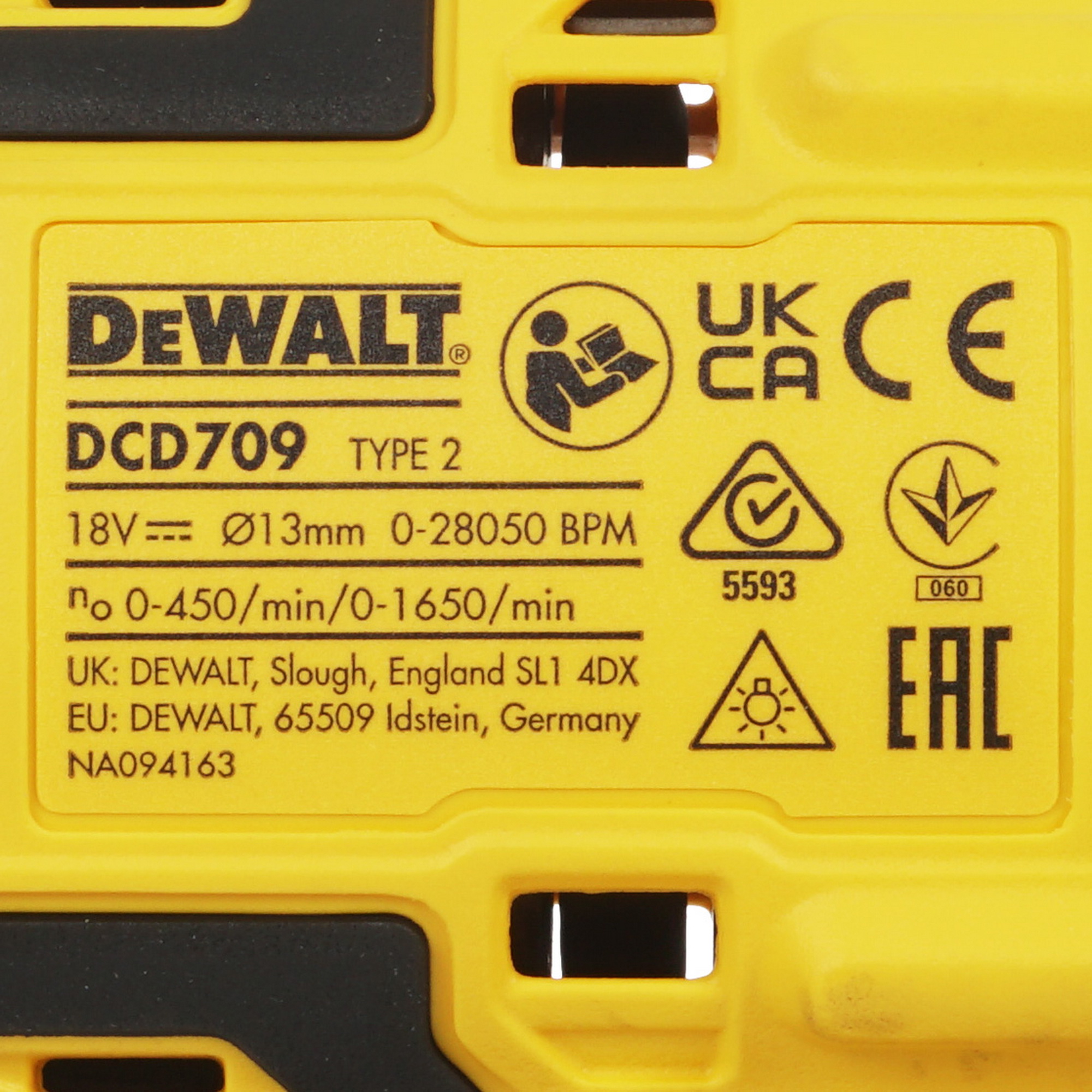 Дрель-шуруповерт DeWalt DCD709P2T XR FLEXVOLТ 18/54V 9014045 STDN-0056237 - Вид №3