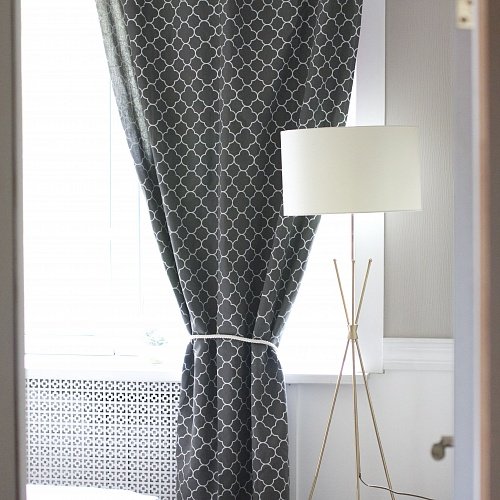 Шторы с темно-горчичным принтом HAPPY STATION  009149 Горчичный  - Вид №1